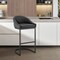 Armen Living Atherik Bar Stool in Black Metal with Black Faux Leather 840254335837 - alternate 5